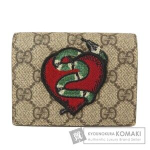 Gucci GG Snake Motif Bifold Wallet Leather